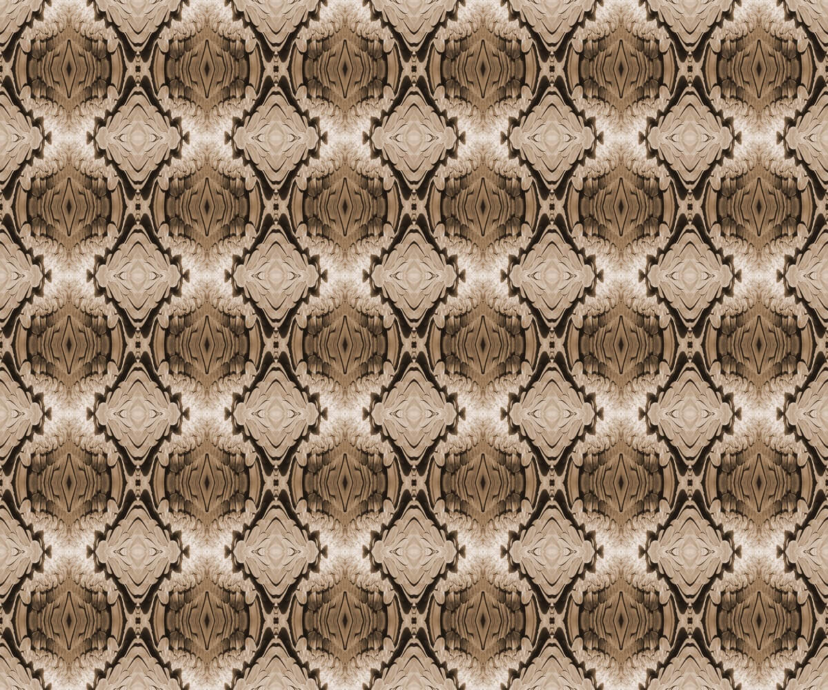 Feathered Nest pattern in Sepia