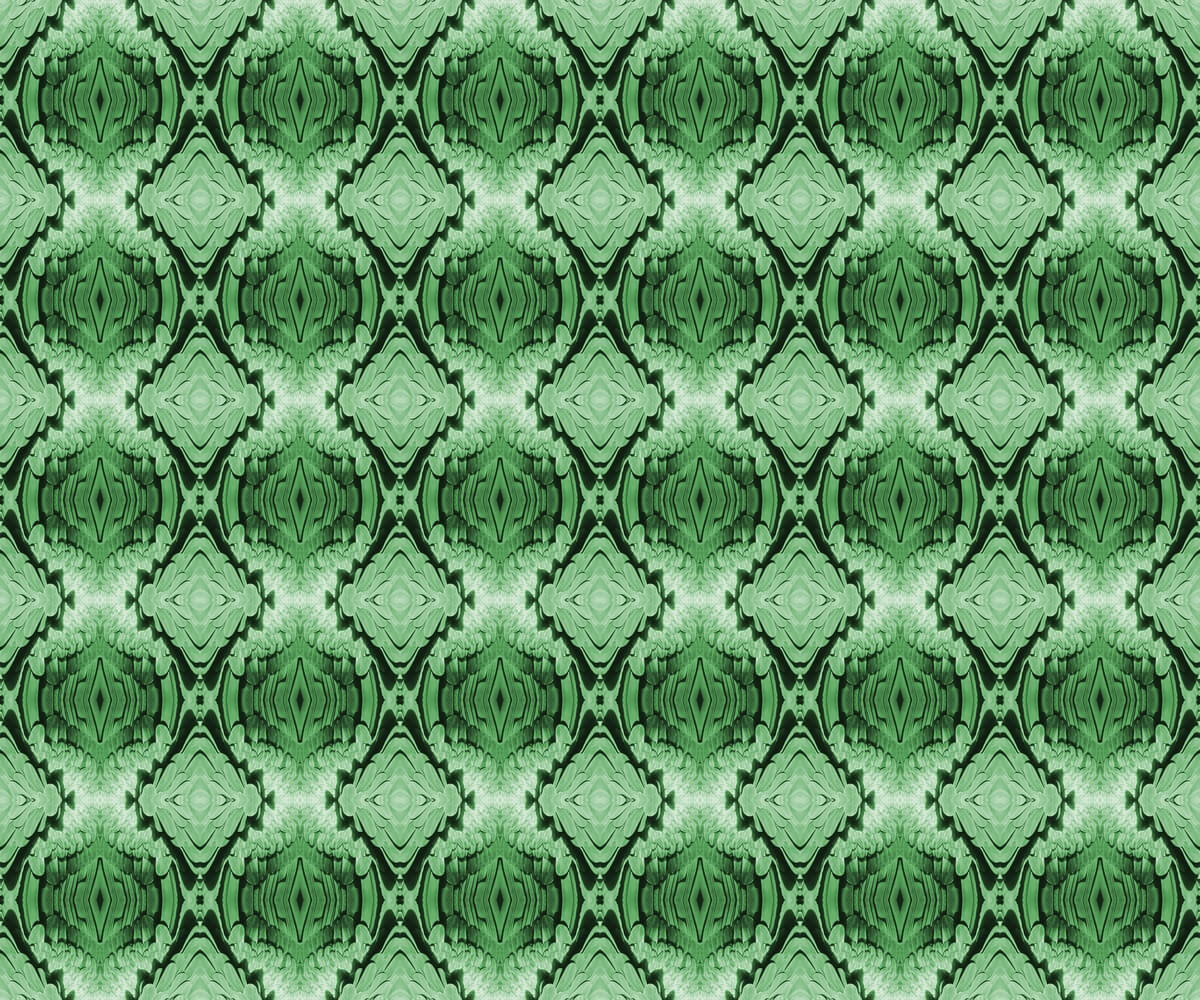 Feathered Nest pattern in Green