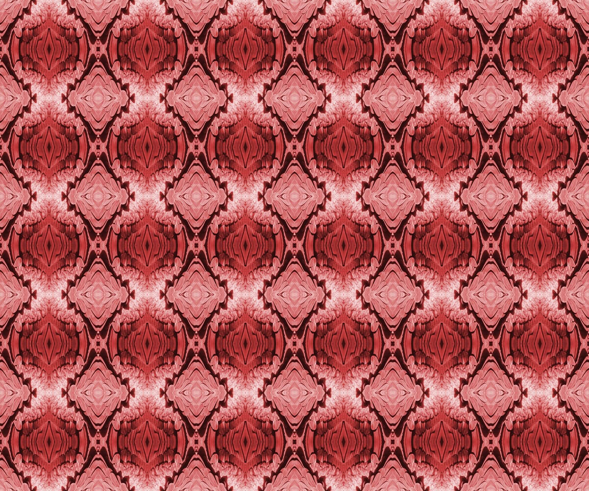 Feathered Nest pattern in Red