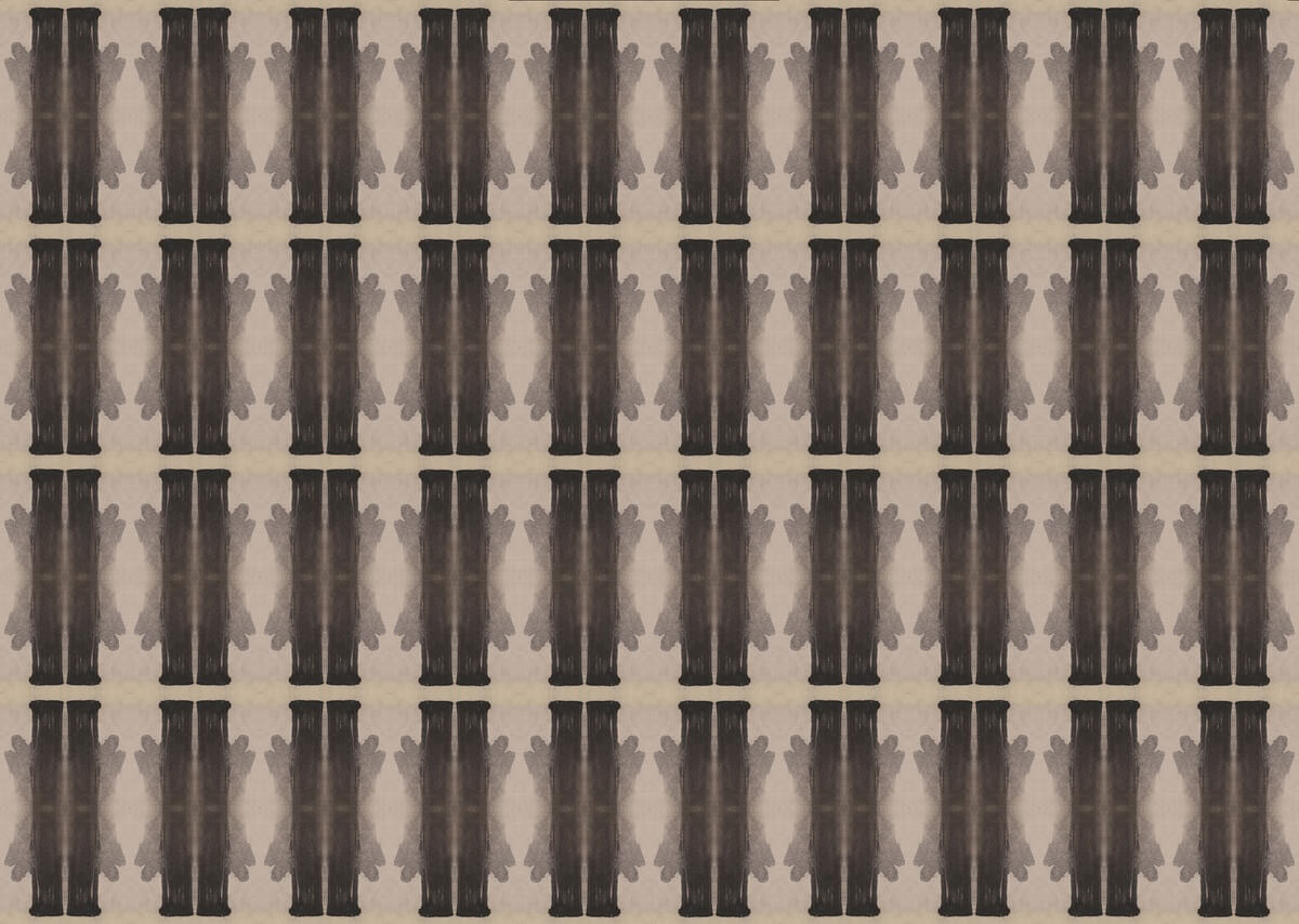 Compartmentalized II pattern in black and gray
