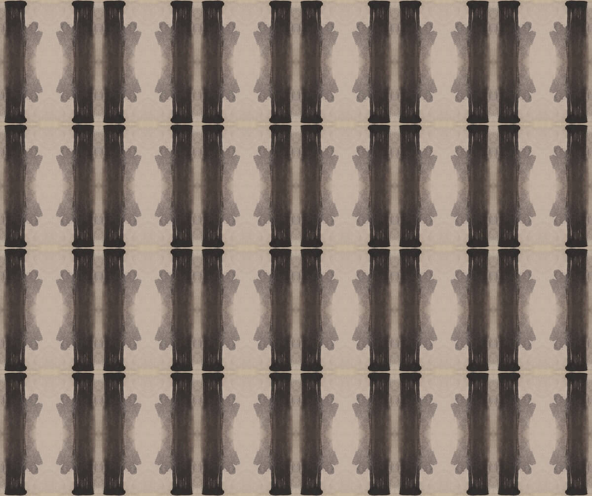 Compartmentalized pattern in gray and black colors