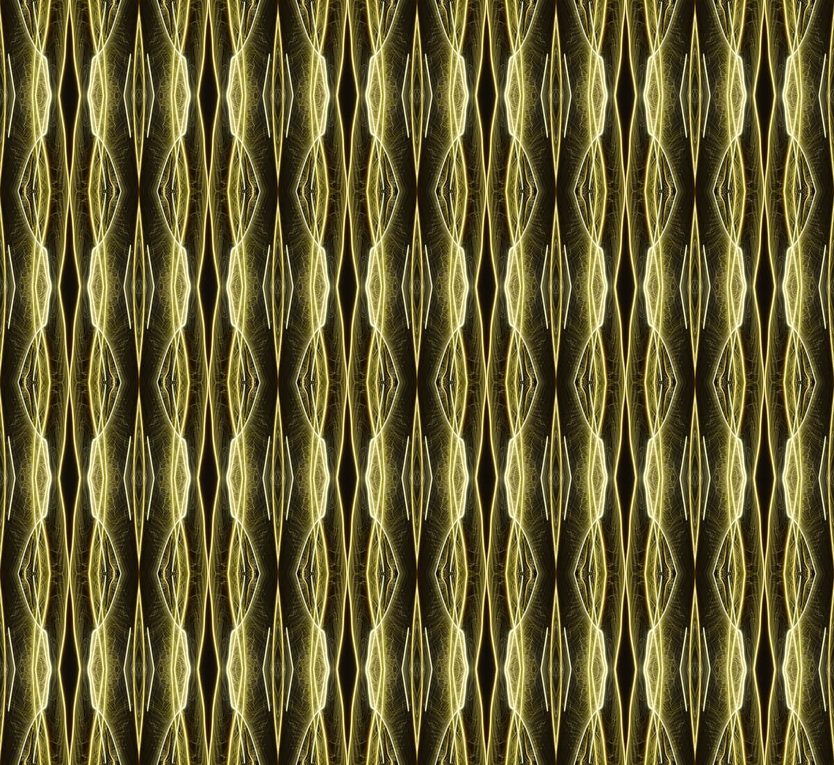 Deco pattern in yellow with black background