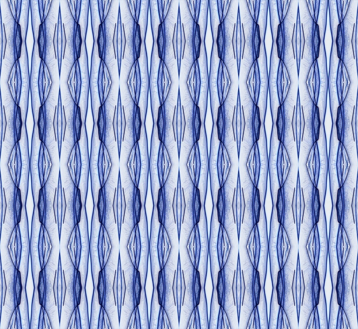 Deco pattern in blue with white background