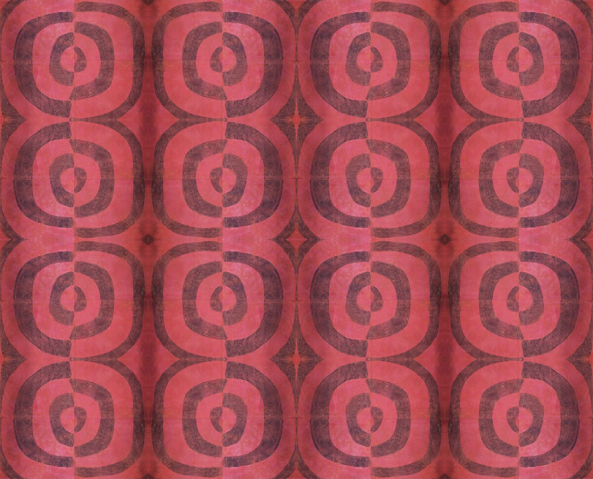 Interrupted Circles in red