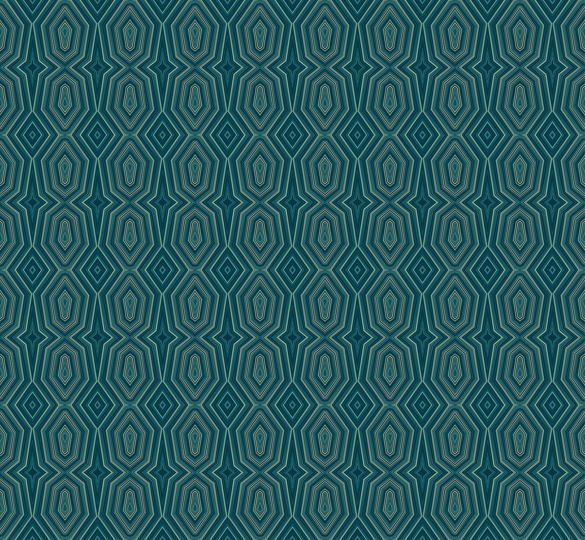 Keyhole pattern in green and gold
