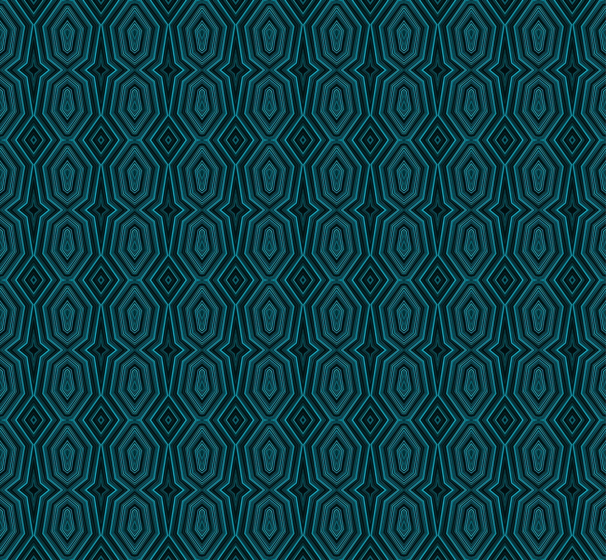 Keyhole pattern in black and blue