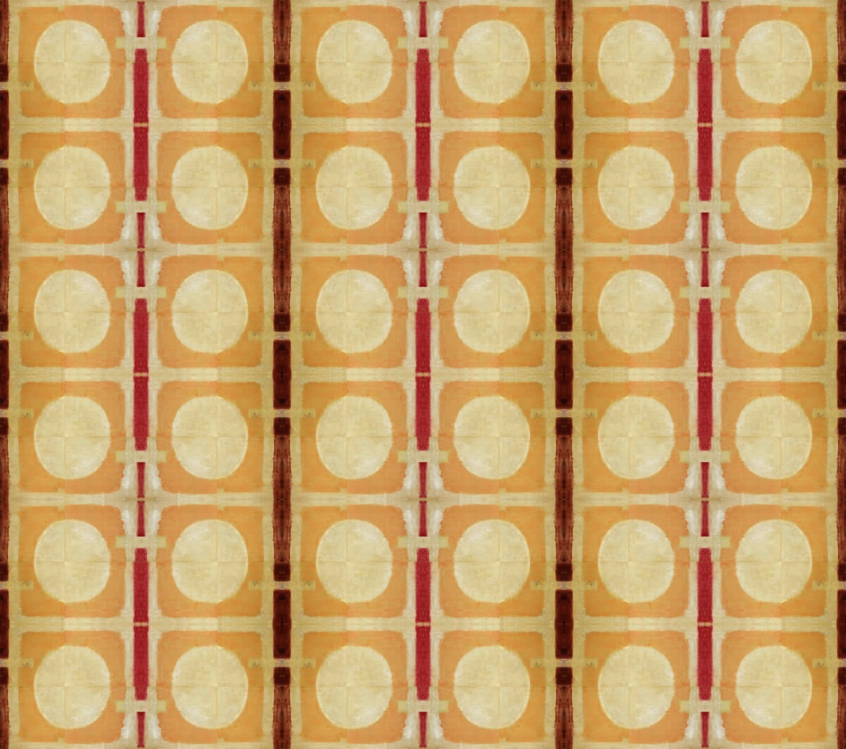 Floating Circles I Pattern in yellow